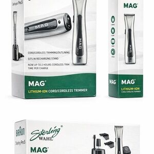 Wahl MAG Lithium-Ion Trimmer in Silver and Black